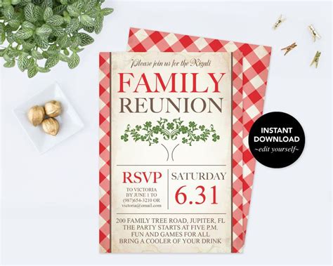 Family Reunion Invitations Templates