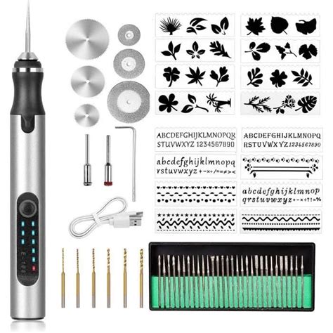 Kit D Outils De Gravure Lectrique Stylo De Gravure Rechargeable Sans