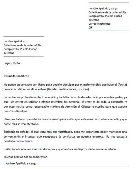 Modelo De Carta De Disculpa Formal A Un Cliente Peter Vargas Ejemplo