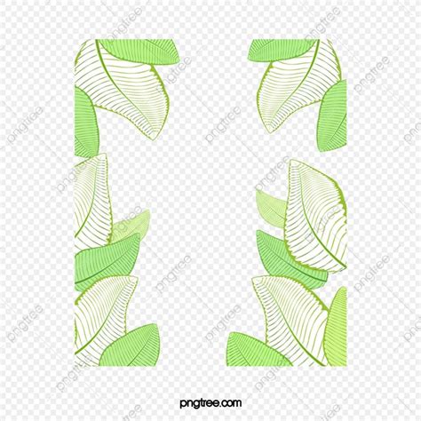 Green Leaves Border Png Image Green Hand Painted Leaves Border Border