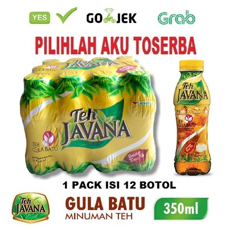 Jual JAVANA Minuman Teh GULA BATU 350 Ml 1 Pack Isi 12 Btl