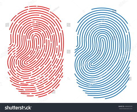 Vector Manycoloured Fingerprint On White Background Stock Vector