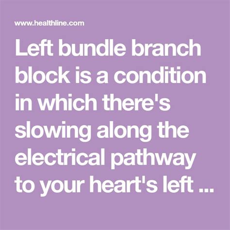 Left Bundle Branch Block: Symptoms, Causes, More | Bundle branch block, Coronary artery disease ...