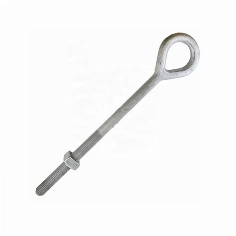 Hot DIP Galvanized Oval Eye Bolt For Electric Power Fittings Forged