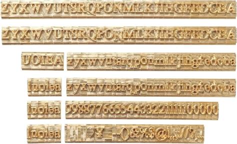 Zonepack Copper Brass Stamping Flexible Letters Numbers Alphabets