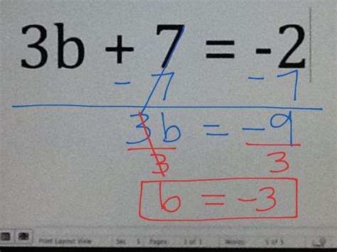 Two Step Equation Math Algebra Linear Equations Showme