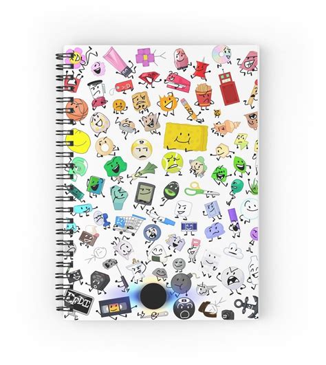 BFB and TPOT Full Cast print Spiral Notebook by Pirans | Spiral ...