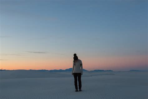 In A Sunset At White Sands National Monument - Roadesque