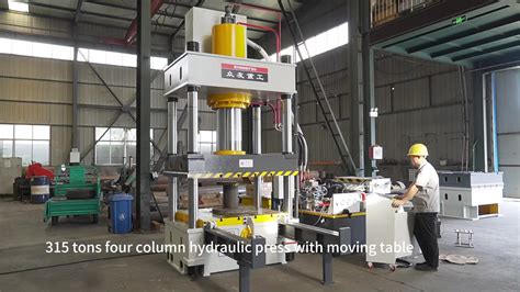 315 Ton Hydraulic Press With Three Beams And Four Columns And Lower Top