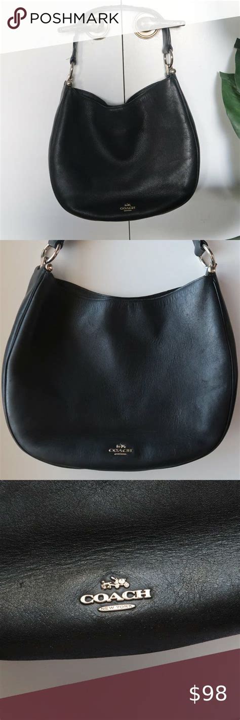 Coach Nomad Black Leather Hobo Shoulder Bag