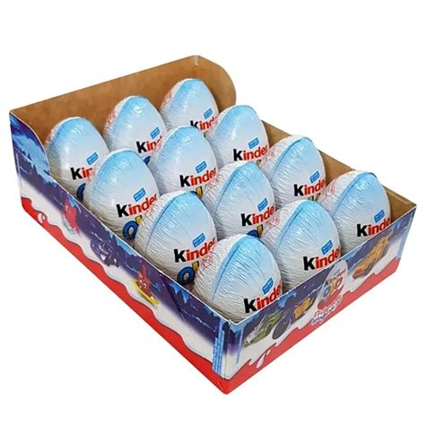 CAIXA KINDER OVO AO LEITE BRINQUEDO SURPRESA 12 UNIDADES 20g