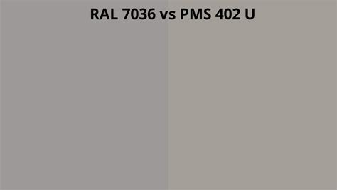 RAL 7036 Vs PMS 402 U RAL Colour Chart UK