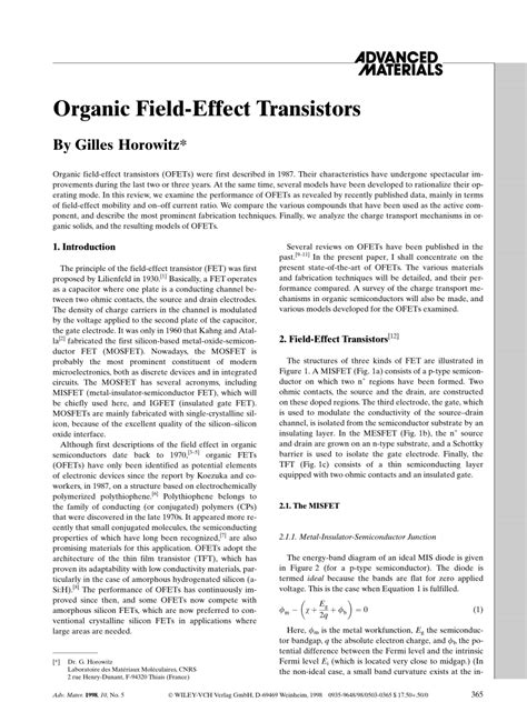 (PDF) Organic Field-Effect Transistors