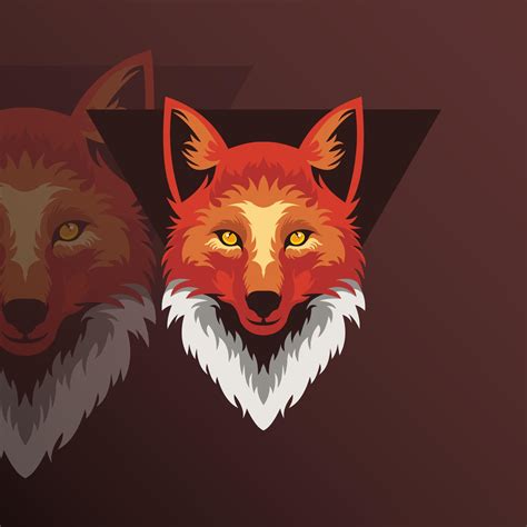 Fox cartoon mascot logo template 7730853 Vector Art at Vecteezy