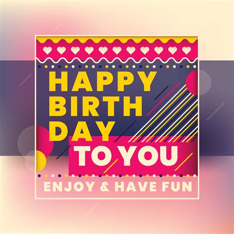 Birthday Card 256714 Vector Art At Vecteezy