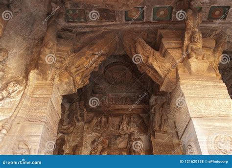 Cave 3 : View of Verandah, from Outside. Badami Caves, Karnataka ...