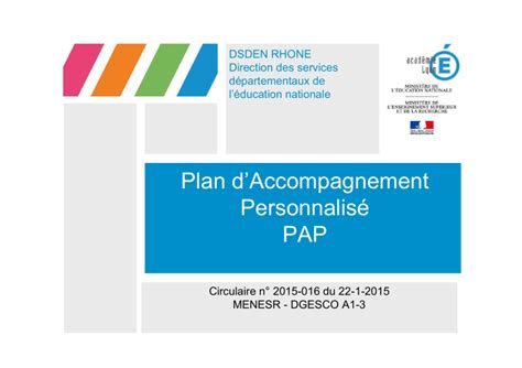 Plan Daccompagnement Personnalisé Pap Dsden Rhone