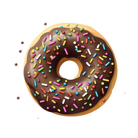 Ilustración De Un Donut Con Glaseado De Chocolate Y Chispitas De