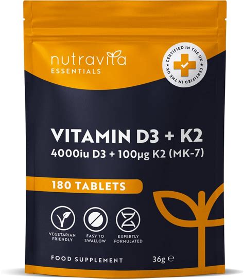 Vitamin D Iu Vitamin K G Mk Vegetarian Tablets