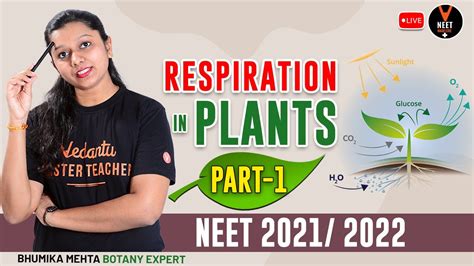 Respiration In Plants Class 11 Part 1 Neet 2021 Preparation Neet Biology Bhumika Ma Am