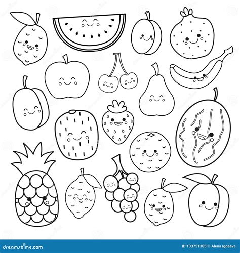 fruits for coloring pages 1
