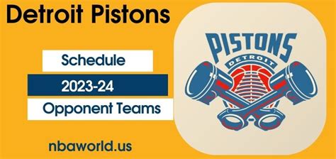 Detroit Pistons Complete schedule 2023-24