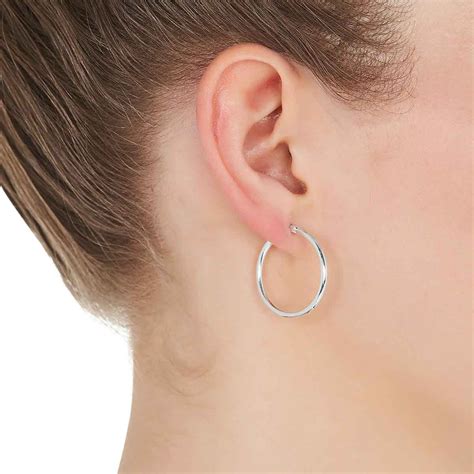 Classic 25mm Hoop Earrings Temelli Jewellery