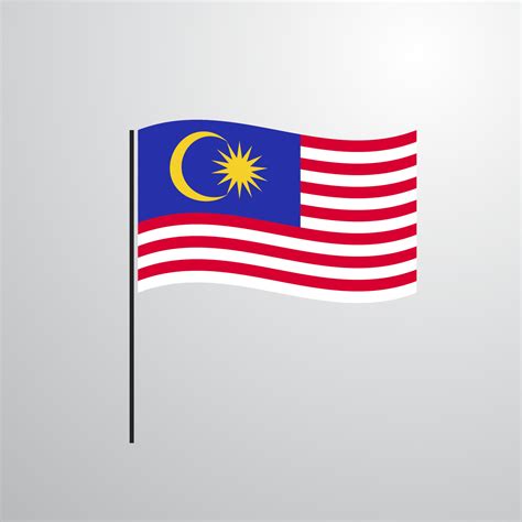 Malaysia Waving Flag 14084301 Vector Art At Vecteezy