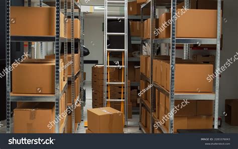 Empty Office Space Warehouse Carton Boxes Stock Photo 2283376043 ...