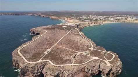 Antenne Aussicht Von Meer Fort Sagres Festung Fortaleza De Sagres