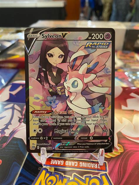 2022 Pokemon Sylveon V Brilliant Stars Full Art Tg14 Of Tg30 Holo Near