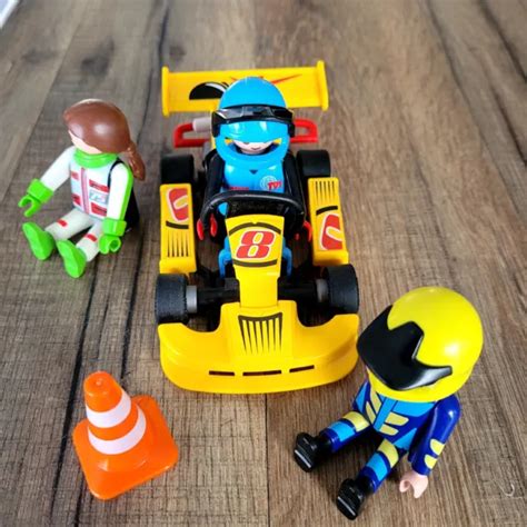 Lot Playmobil Lot Karting Avec Son Pilote Et Chef De Course Eur 4 00