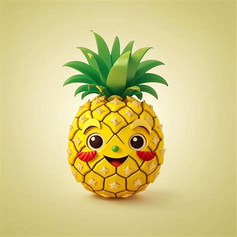 Premium Photo Pineapple Fruit Cartoon Vector Icon Illustration Food Nature Icon Concept