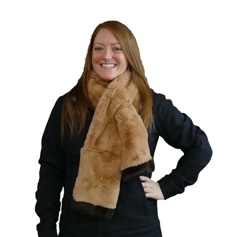 Glacier Wear Rex Rabbit Fur Scarf Fox Trim Fsf3992 Etsy