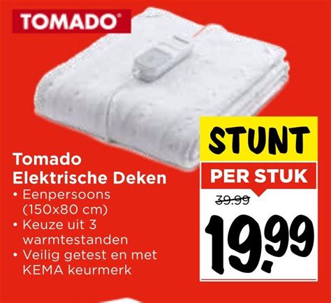 Tomado Elektrische Deken Aanbieding Bij Vomar Voordeelmarkt