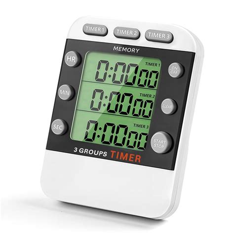 digital dual kitchen timer  channels count updown timer triple
