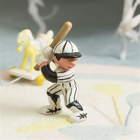 Miniature Up To Bat Baseball Player Baseball Lover Baseball Players