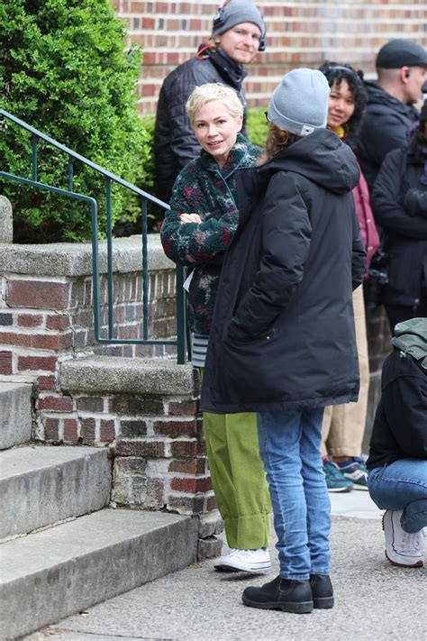 Michelle Williams And Jenny Slate At Dying For Sex Filming Set In Brooklyn 04 18 2024 • Celebmafia