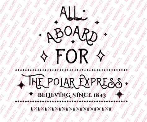 Merry Christmas Svg Free Gift All Aboard Polar Express Christmas Png