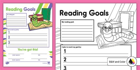 Reading Goals Template Teacher Made Twinkl