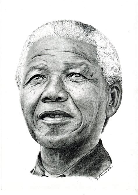 Nelson Mandela Pencil Drawing