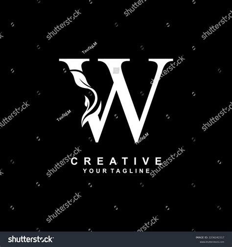 Elegant Luxury White W Letter Logo Stock Vector (Royalty Free ...