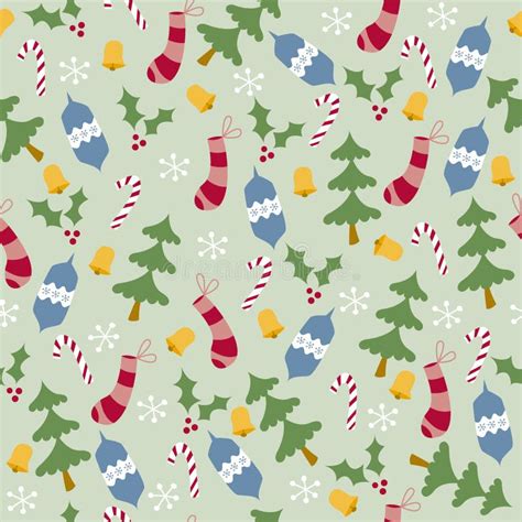 Christmas Background Seamless Pattern Stock Vector Illustration Of