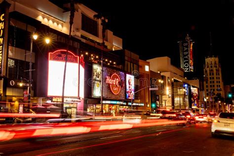 Hollywood Boulevard Nightlife, in the Best Light. Editorial Photography ...