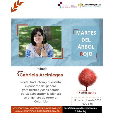 El Árbol Rojo conversación con la escritora Gabriela Arciniegas