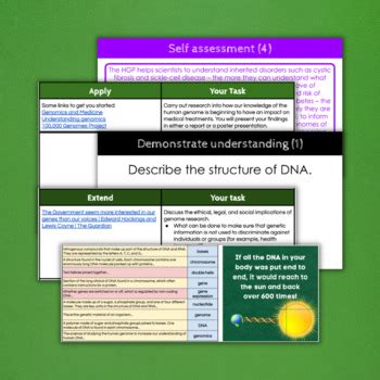 DNA And The Genome Distance Learning GCSE By CMGs Science Lessons