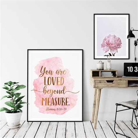 You Are Loved Beyond Measure Romans 838 39 Printable Bible Etsy