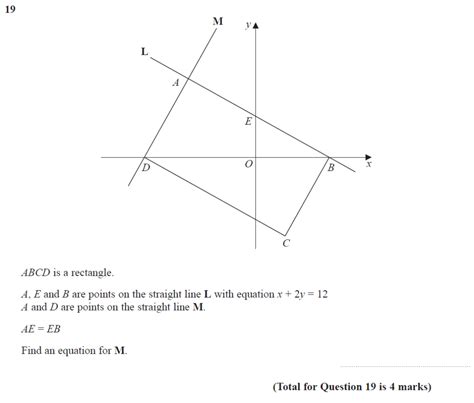 GCSE 9 1 Maths Parallel And Perpendicular Lines Past Paper