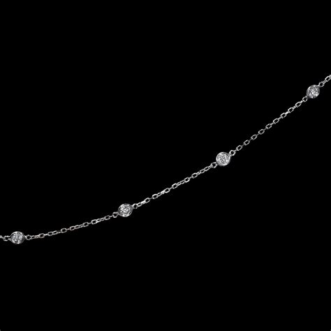 1.00ct Diamond Chain 14k White Gold Necklace