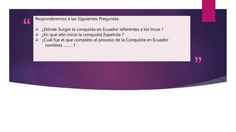 La Conquista En Ecuador Lista Diapositivas 789pptx